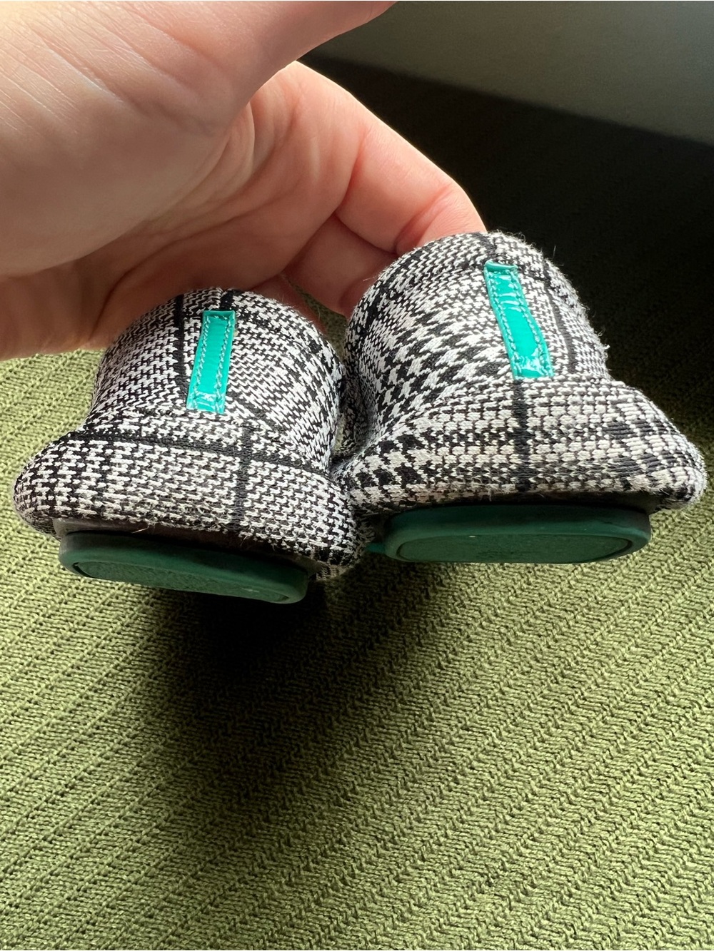 Tieks Black and White Glen Plaid Ballet Flats - Picture 3 of 5